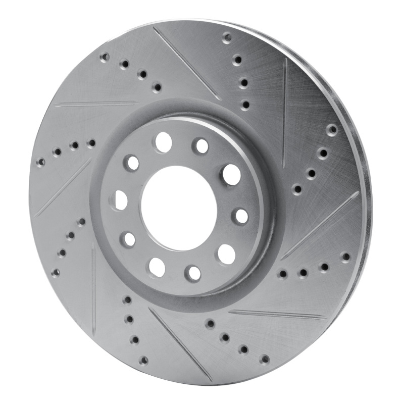 Chrysler 200 Brake Rotor (1) - Front Right - R1 Concepts - Drilled & Slotted - Silver - `13-`23